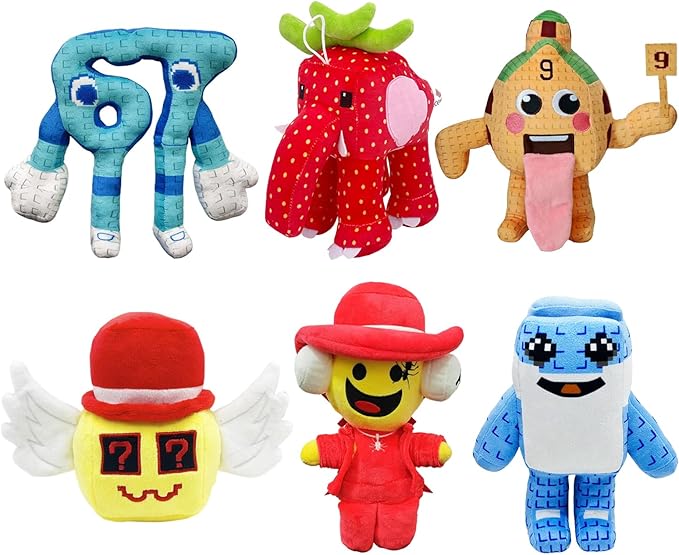 6PCS Steal a Brainrot Plush Toy,Cute Soft Stuffed Animal, Collectible Gift for Game Fans (6PCS A)