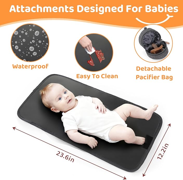 JOLLITO Diaper Bag Tote, Large Capacity Travel Diaper Bags With Changing Pad, Hospital Bag For Labor Delivery, Baby Bag