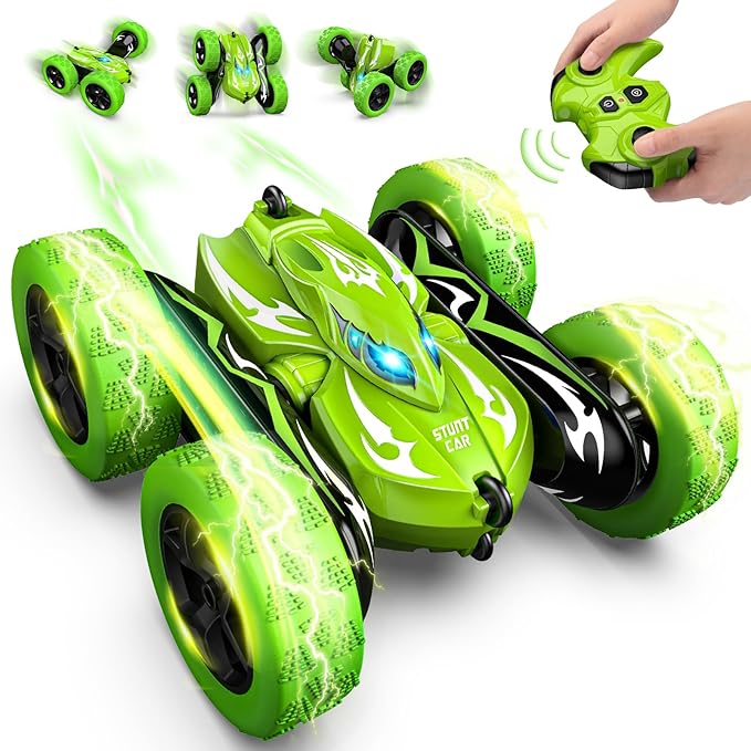 Remote Control Car,RC Cars for 4 5 6 7 8 9 10 11 12 Year Old Boy Double Sided 360°Flip 4WD Rechargeable Drift RC Race Car Boys Toys Birthday Gifts Christmas Basket Stuffers for Kids Age 4-12