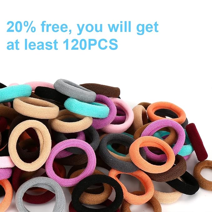 Toddler Hair Ties, Kids Hair Ties, Small Hair Bands and Girls Elastic Ponytail Holders for Baby Girls (Diameter 0.97 Inch）