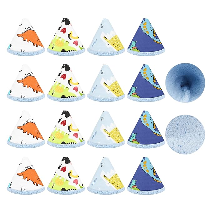 16 Pcs Coral Velvet Pee Covers Baby Boy, Strong Water Absorption Reusable Pee Shield, Diaper Changing Accessory for Baby Boys (16)