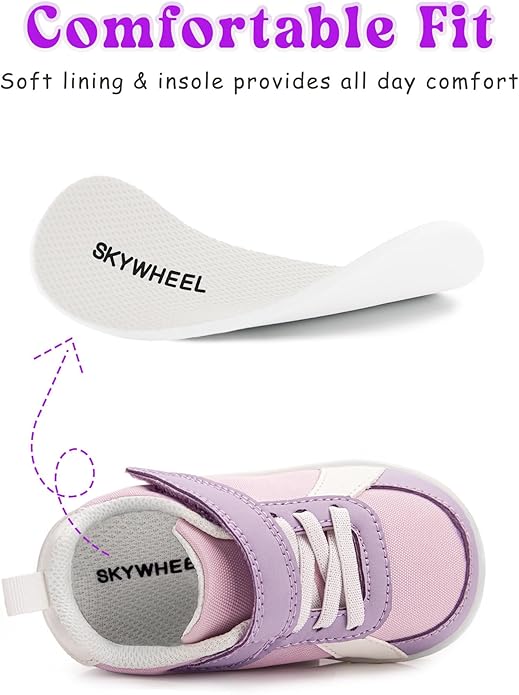 SKYWHEEL Toddler Wide Toe Box Barefoot Shoes Boys Sneakers Kids Tennis Shoes Comfort Lightweight Zero Drop Walking Shoe for Indoor/Outdoor Play
