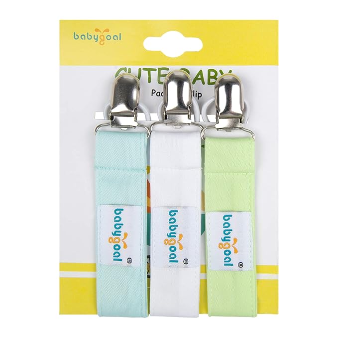 babygoal Baby Pacifier Clips, 6 Pack Pacifier Holder for Boys and Girls Fits for Most Pacifiers and Binkies 6MP15