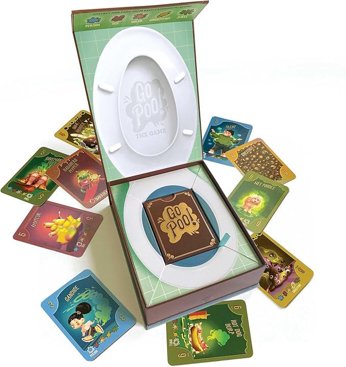 Paper House: Go Poo! The Game - Laugh Out Loud Funny Card Collection, Family Night, Hilarious Toilet Humor, Adults Kids Age 6+, 2-6 Players