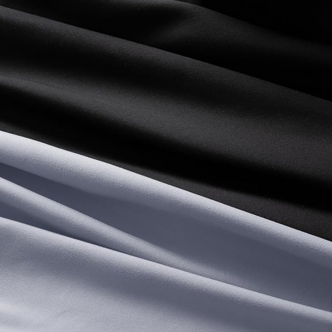 Biloban Pack and Play Sheets Fitted, 2 Pack Pack and Play Sheet Fits for Graco Pack n Play Mattress, Neutral Playard Sheets for Baby Boys and Girl, Grey & Black