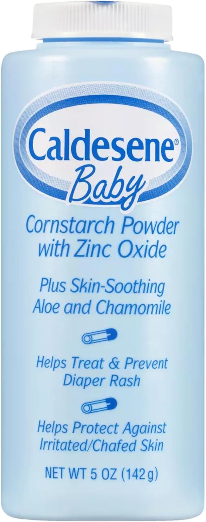 Caldesene Dry & Comfy Baby Powder with Zinc Oxide & Cornstarch, Free from Talc & Preservatives, 5 Oz., Pack of 6