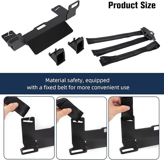 Universal Car Seat Mount Bracket for SUVs MPVs and Off-Road Vehicles, Child Safety Car Seat Latch Anchor Kit for ISOFIX Belt Connector, 321*144*85/95mm Latch Interface Mount Bracket