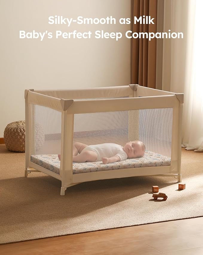Pack and Play Sheets Fitted 3 Pack, Mini Crib Sheets for Pack N Play Mattress Stretchy Portable Playard Sheets, Soft Breathable Elephant