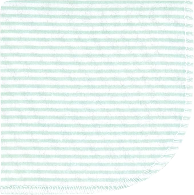 Hudson Baby Unisex Baby Flannel Washcloths, Eucalyptus 10Pk, One Size
