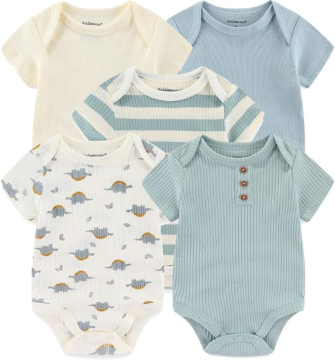 Kiddiezoom Baby Layette Set Baby Boys' 9-Piece Bodysuits Pants Set Toddler Girl Boy Unisex Baby Gift Sets