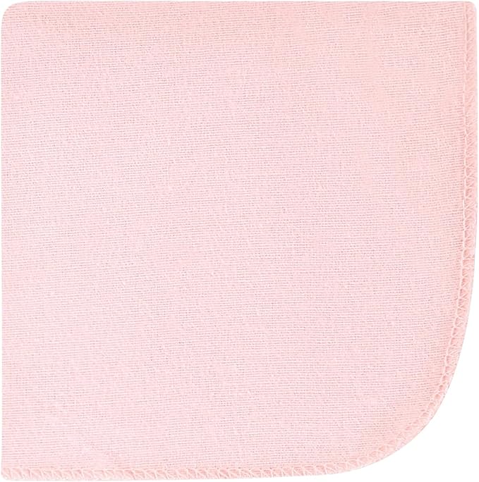 Hudson Baby Unisex Baby Flannel Cotton Washcloths 12-Pack, Wild Forest Pink, One Size