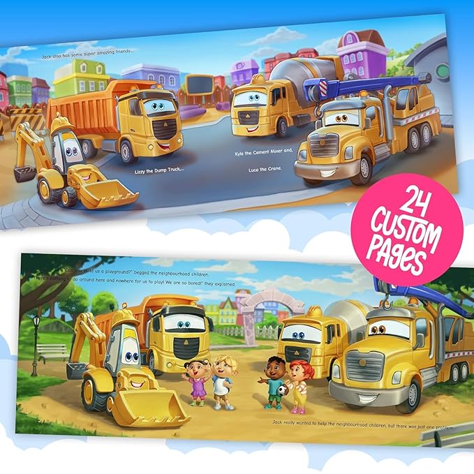 STORYBUG The Little Digger Personalized Story Book - Custom Children's Book, 11in x 8.5in, Yellow