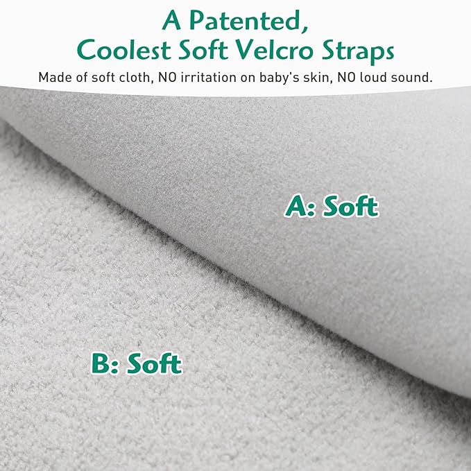 Anti Roll Diaper Changing Pad Mat with Swaddle Strap 3-in-1 Portable Waterproof Foldable Travel Station Built-in Pillow, Wipes Holder, Storage Pockets, Shower Gift for Newborns Girls,Boys