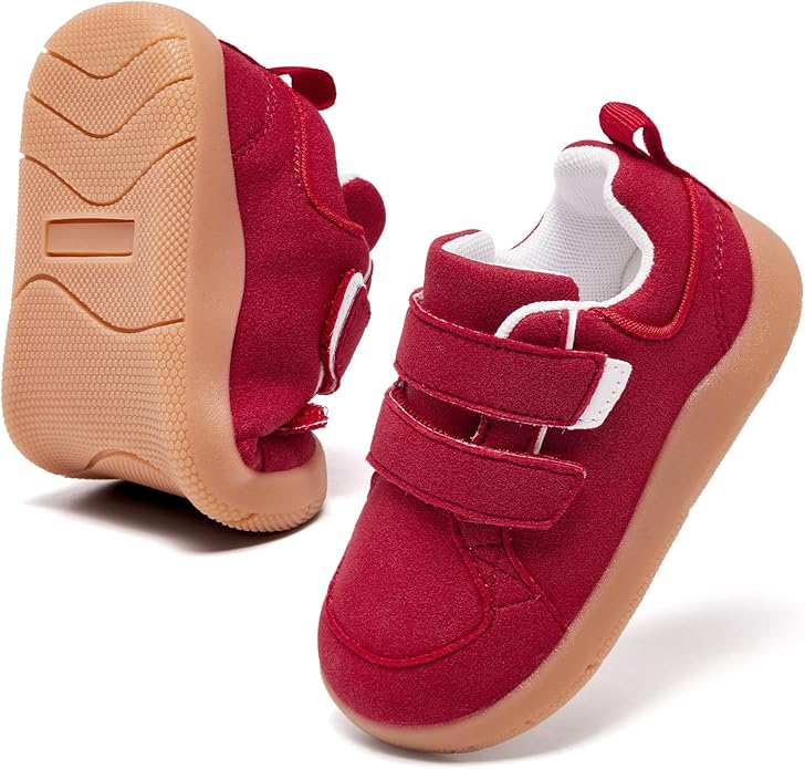 MORENDL Boys & Girls Walking Shoes 0-4 Years Baby Wide Toe Box Barefoot Shoes Toddler Sneakers