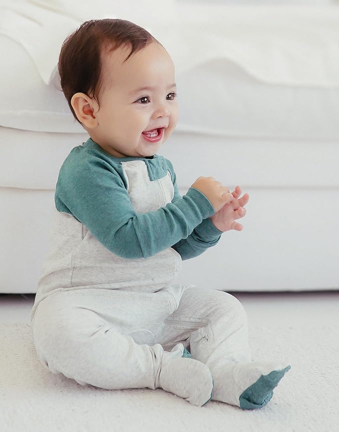 VAENAIT BABY Infant Toddler Boys Girls Modal Cotton Footed Pajamas One-Piece Romper Sleep and Play 0M-2T