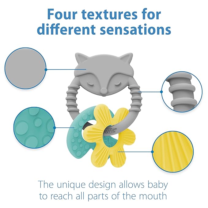 Dr. Brown's Learning Loop Silicone Ring Teether, Fox - 3m+