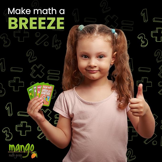 MANGO Math 15® - Math Flash Cards - Educational Math Games for Kids - Addition, Subtraction, Place Value Play & Learning Kit -2nd 3rd 4th Grades - Kids 6-12 - Set of 15 Games - English Version