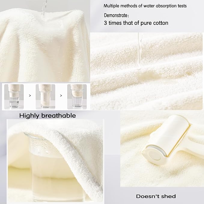 Toddler Bath Towel Baby Towels with Hood 27.5"X55" Ultra Absorbent Soft Bathrobe Blanket Kids Shower Towel for Girls and Boys (Pearl)