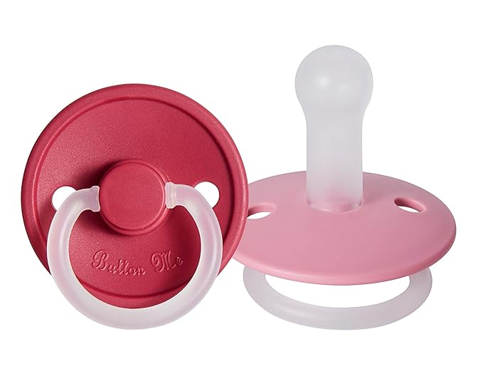 ButtonMe Premium Soft Silicone Pacifiers 6-18 Months BPA Free Baby Pacifier - 2-Pack of Comfortable & Stylish Baby Pacifiers 6-18 Months for Baby Boy & Girl - Hospital-Grade Silicone Baby Pacifiers