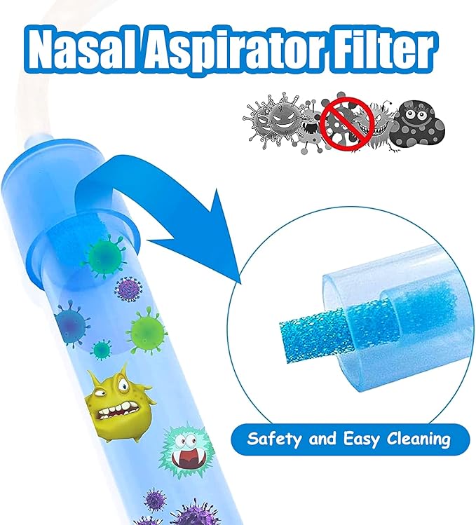 200-Pack of Premium Nasal Aspirator Hygiene Sponges, Replacement for Nosefrida Nasal Aspirator Filters, BPA, Phthalate & Latex-Free (200 Count)