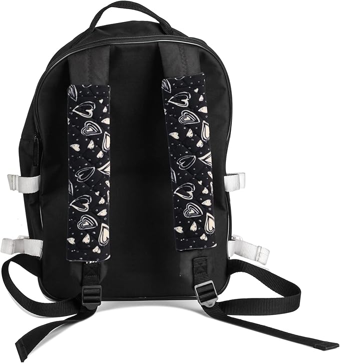 Amooca Soft Auto Seat Belt Cover Seatbelt Cushions Shoulder Pad 2 PCS for a More Comfortable Driving Compatible with All Cars and Backpack Cute Black Heart