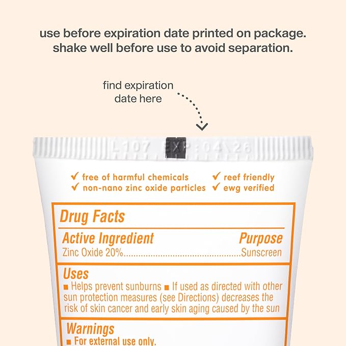 Thinkbaby SPF 50+ Baby Sunscreen, 3 Oz. – Safe, Natural Mineral Sun Cream for Babies - Water Resistant, Broad Spectrum UVA/UVB Sun Protection – Vegan Sunscreen for Kids