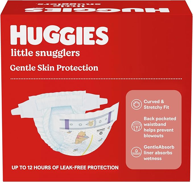 Huggies Size 6 Diapers, Little Snugglers Baby Diapers Size 6 (35+ lbs), 44ct