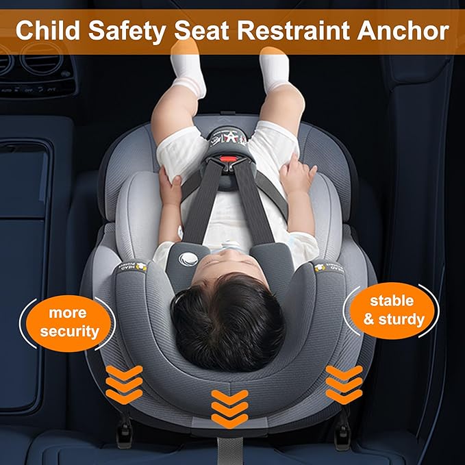 Car ISOFIX Mount Bracket Child Safety Seat Mount Bracket Universal Car Seat Latch Bracket for ISOFIX Interface Restraint Anchor Mounting Kit