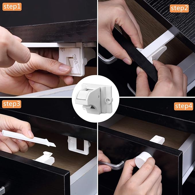 Vmaisi Magnetic Cabinet Locks for Babies (Standard, Count, 48.00)