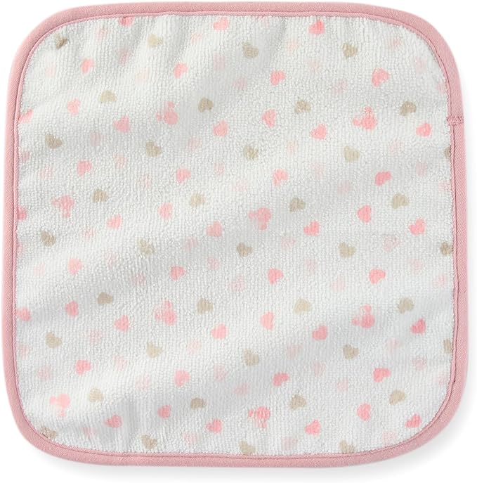Disney Baby Girls Minnie Mouse Hooded Baby-Bath Towel with 3 Washcloths Set for Newborn and Infants