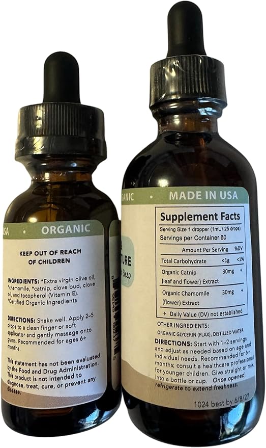 BALM! Baby Teething Rescue Kit – 100% Natural Teething & Calming Tincture + Topical Oil Rub | Bye Bye Discomfort, Hello Sleep Kids Relief for Gum Inflamation & Discomfort - Organic, Herbal - Glass