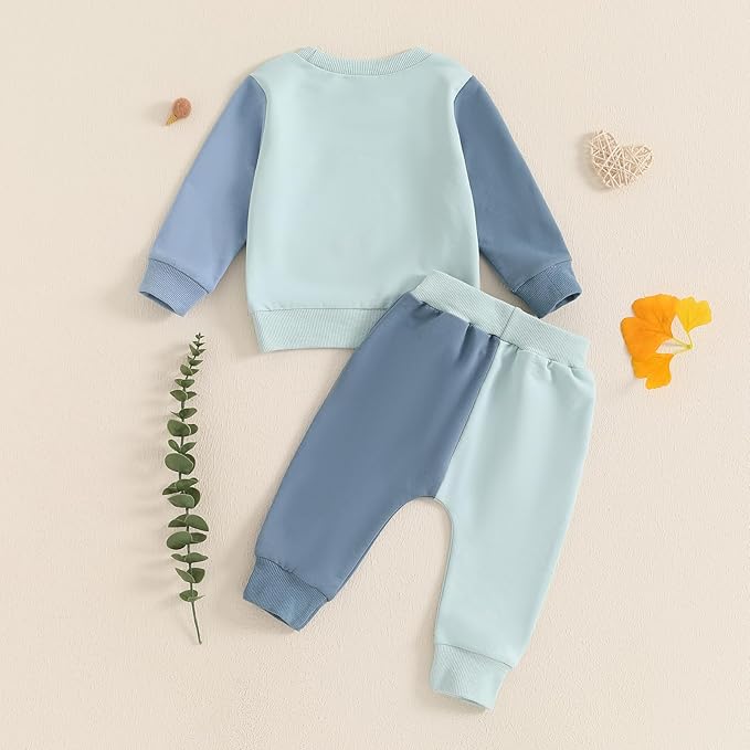 Toddler Boy Outfit Mama's Little Man Long Sleeve Sweatshirt And Pants Set Infant Baby Boy Fall Winter Clothes