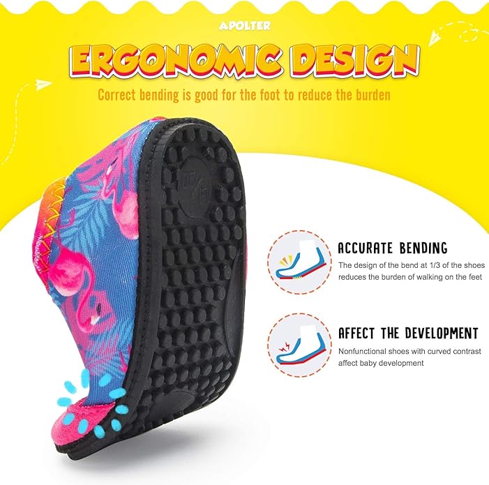 Baby Boys and Girls Swim Water Shoes Barefoot Aqua Socks Non-Slip for Beach Pool Toddler Kids