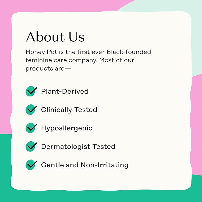The Honey Pot Company - Herbal Sanitary Pads for Women - Regular Flow w/Wings - Infused w/Essential Oils for Cooling Effect & Organic Cotton Cover - Feminine Care - 20 ct