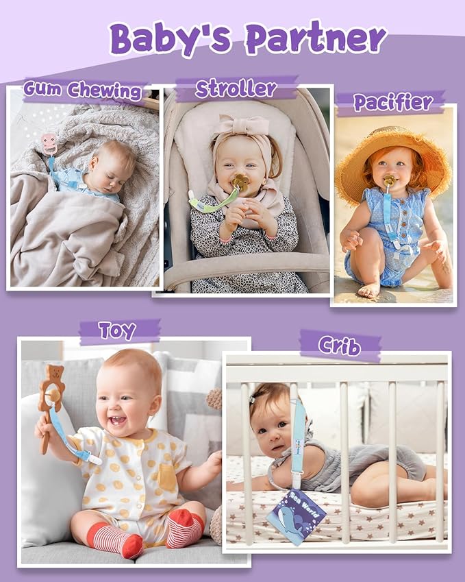 babygoal Baby Pacifier Clips 8 Pack 8PB27