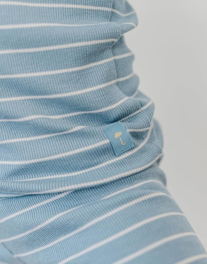 moimoln Stripe Pajamas Set 12M-8Y Ribbed Unisex Baby & Toddler, Soft Viscose, Snug-Fit, Everyday Sleepwear