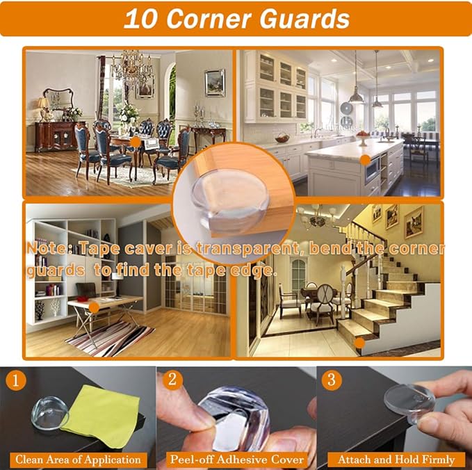 Baby Proof Kit, 44 Packs Child Safety Essentials Set - Invisible Magnetic Cabinet Locks, Corner Guards, Outlet Covers - All-in-one Super Value Baby Proofing Kit