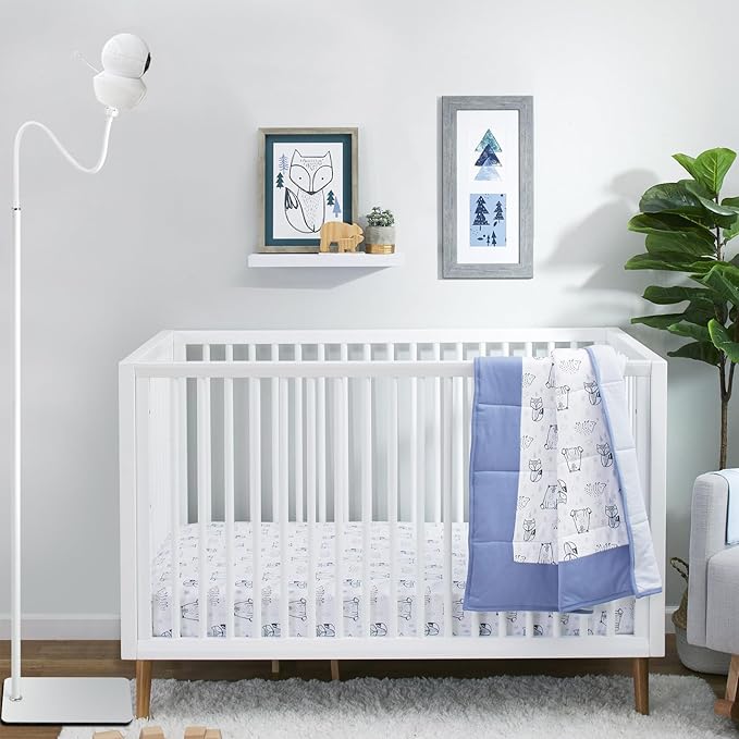 iTODOS Baby Monitor Floor Stand Holder Compatible with Babysense Video Baby Monitor V43/ HDS2/ V24R,Keep Baby Away from Touching,Strong and Heavy Metal Materials,More Safety