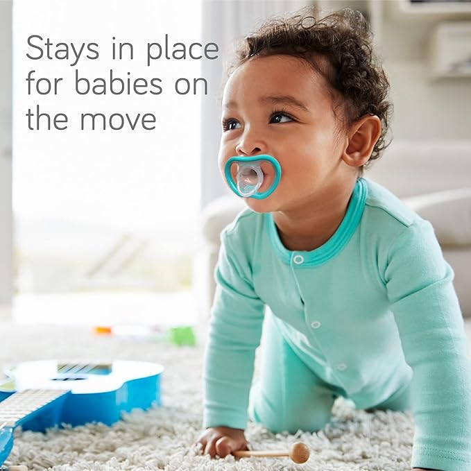 Nanobebe Active Baby Pacifiers 4-36 Months - Orthodontic, Lightweight and Vented, Curves Comfortably with Face Contour, 100% Silicone - BPA Free, Perfect Baby Registry Gift 4pk, Black/Grey