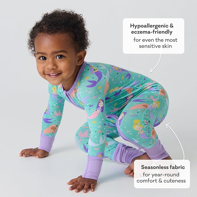 Little Sleepies Pajamas for Baby Boys & Girls, Viscose from Bamboo Baby Pajamas, Preemie & Newborn Sleepers, 2-Way Zipper PJs