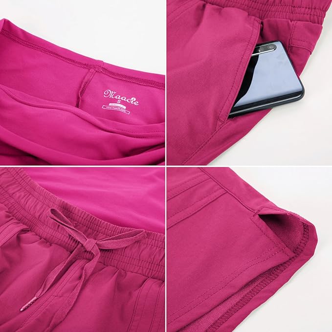 Maacie Maternity Hiking Shorts Quick Dry Waterproof 5" Workout Sports Shorts Outdoor Casual