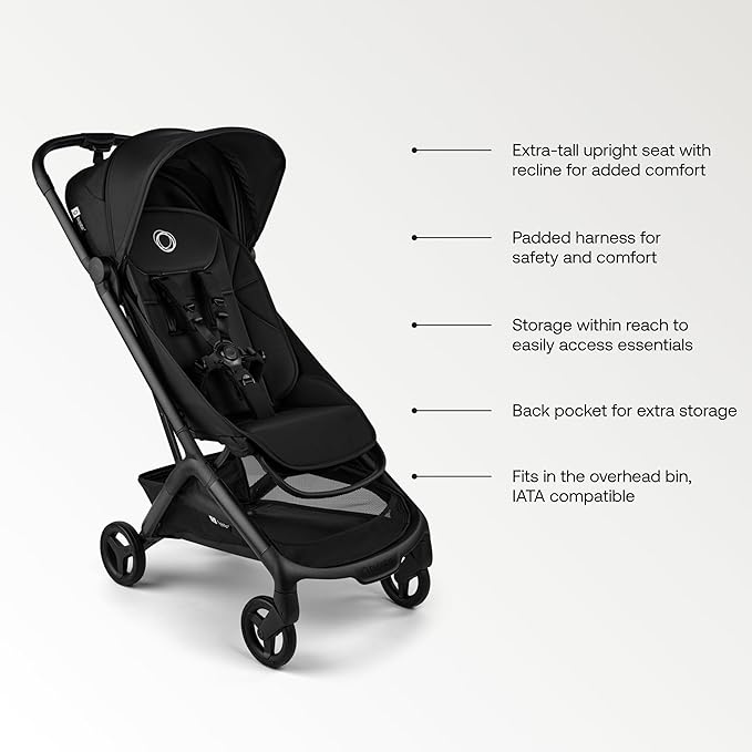 Bugaboo Butterfly 2 Travel Stroller, Ultra-Compact One-Second Fold, Lightweight and Airplane-Friendly (Taupe)