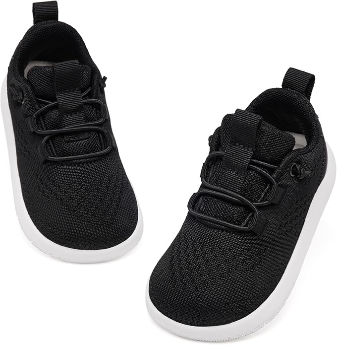 MORENDL Wide Toddler Shoes Baby Walking Shoes Girls Boys Zero Drop Minimalist Sneakers Slip On Tennis Shoe Breathable Naturally Flexible