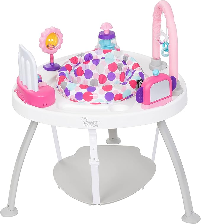 Smart Steps® 3-in-1 Bounce N' Play Activity Center Plus with STEM Learning Toys, Princess Pink