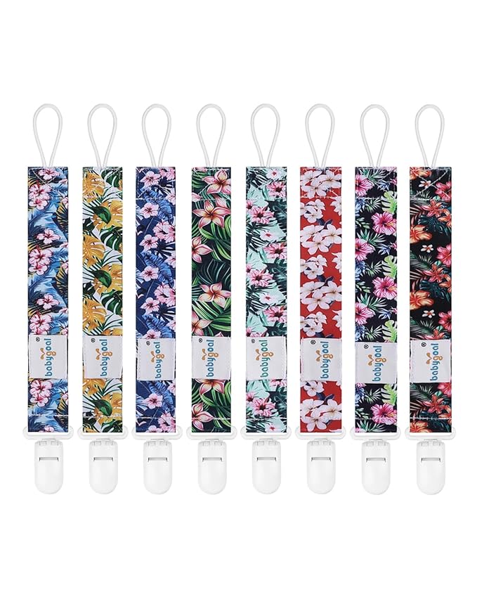 babygoal Baby Hawaii Pacifier Clips 8 Pack 8PB28