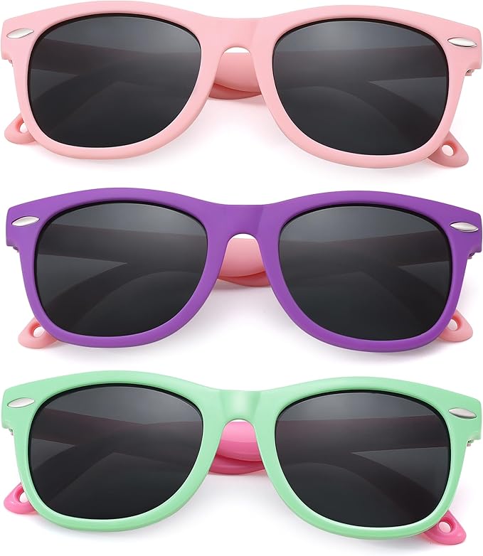 Polarized Baby Sunglasses with Strap - Unbreakable Flexible Infant Sunglasses for Toddlers Age 0-24 Months
