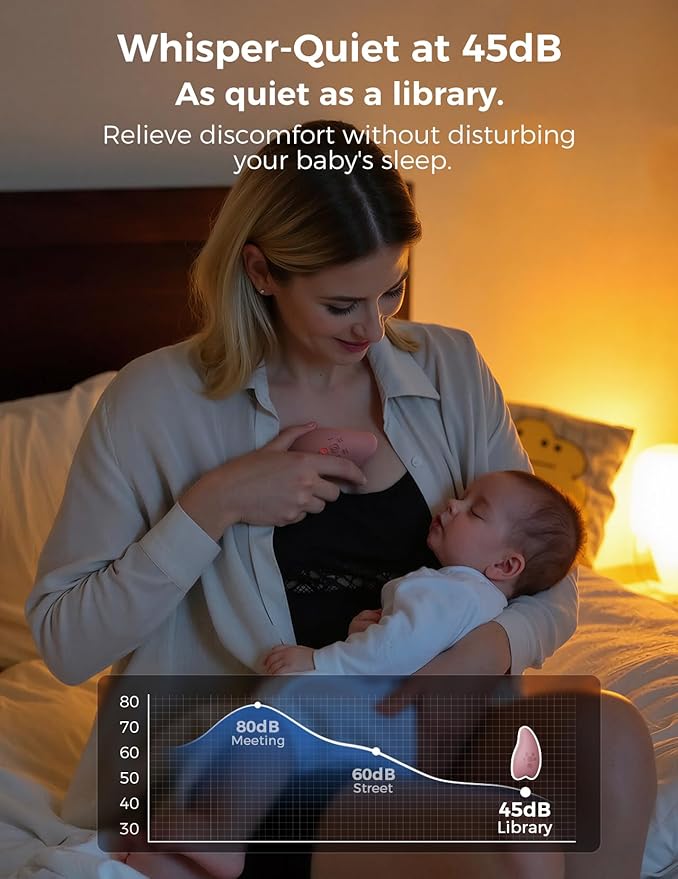 Momcozy A1Pro Lactation Massager, Deep Vibration & Rapid Heating for Clog Relief & Efficient Pumping, Breastfeeding Essentials with Memory Function & Fast Charging, Ideal Gift for Postpartum Mom