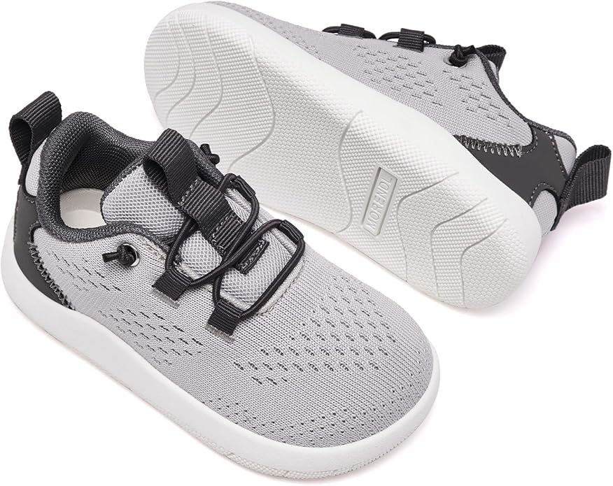 MORENDL Wide Toddler Shoes Baby Walking Shoes Girls Boys Zero Drop Minimalist Sneakers Slip On Tennis Shoe Breathable Naturally Flexible