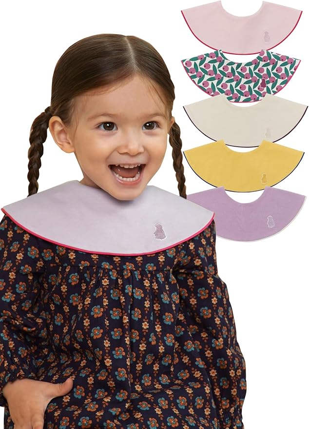 Konny Baby Bibs 3/5/7-Pack Set, 360 ° Rotate, Soft and Absorbent Bandana Drooling for Boys Girls baby Essentials