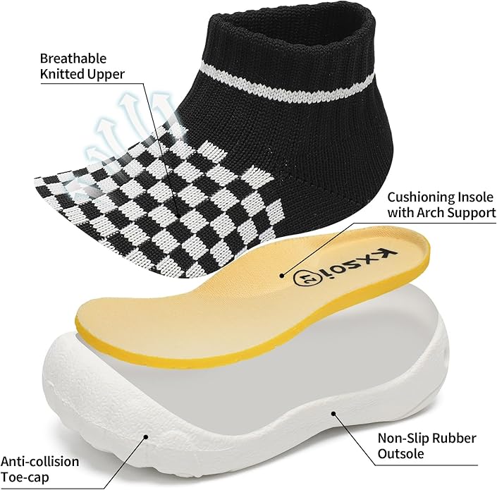 Baby Sock Shoes Breathable First Walking Shoes for Baby Girl Boy 6-24 Months Ultra-Light Infant Slippers Toddler Sneakers